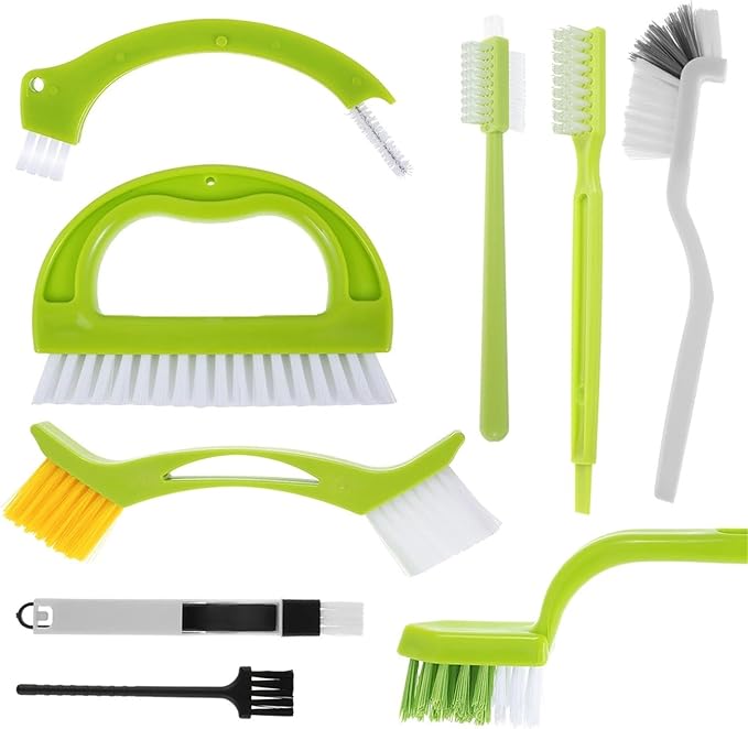 9 Pack Groove Cleaner Brush Set Multipurpose Hand-held Cleaning Brush Deep Cleaning Reusable Tile Joint Scrub Brush