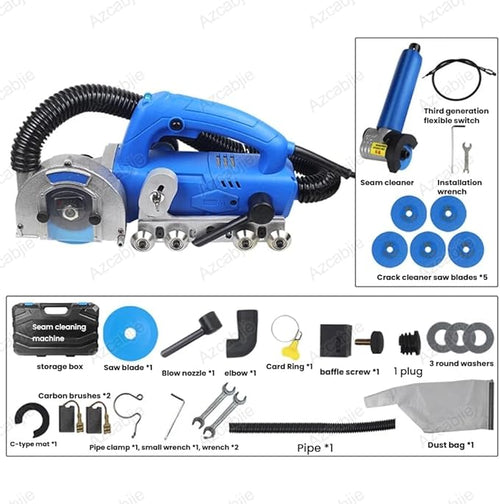 1200W Household Electric Tile Gaps Crevice Cleaning Machine Slotting ToolProfessional Oscillating Tile Grout Remover Machine for Regrouting and Cleaning Old Cement Between Ceramic Tiles E