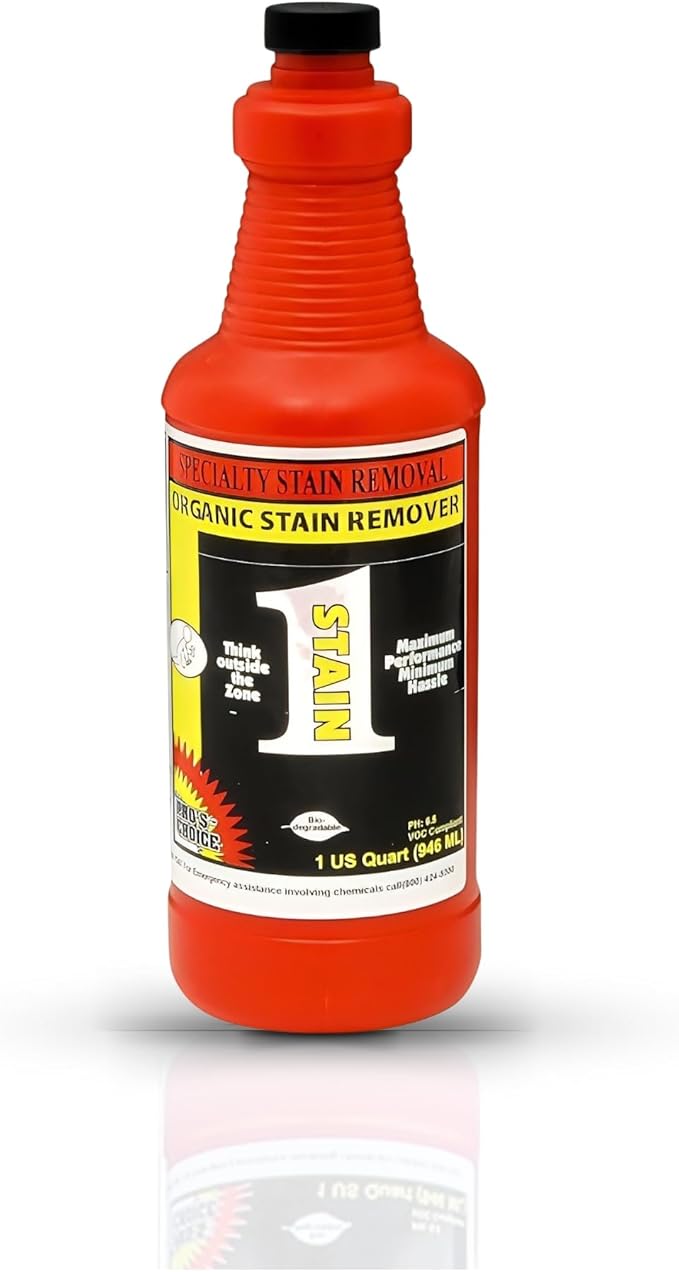 Pro's Choice Stain 1 Effective &amp Incredible Spot Remover for Fabric Organic Stain Remover Laundry Cleaner Grease &amp Spot Cleaner for Clothes Use as Stain Treater Spray for Carpet &amp Couc