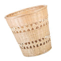Alipis Retro Woven Wastebasket Home Rubbish Can Stylish Sundries Storage Basket for Bathroom Office Decor