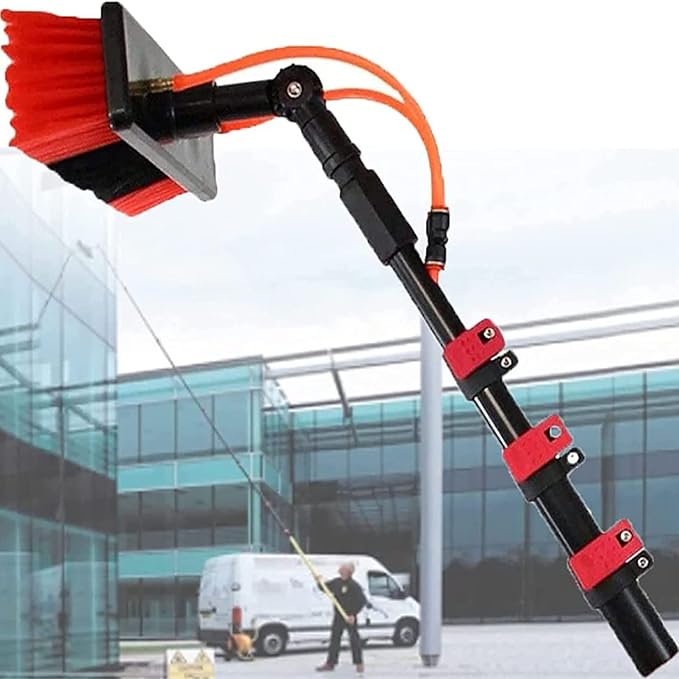 Water Fed Pole Kit Windows Cleaning &amp Washing Tool Window and Solar Cleaning Pole w/Outdoor Window Cleaner Solar Panel Cleaning Syste12FT/3.6M