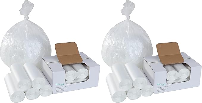 TYPLASTICS 55 Gallon Clear Trash Can Liners - 36 x 60 - High Density Garbage Bags - Case of 200 - Multipurpose for Office Outdoor Recycling Industrial and Commercial (Pack of 2)