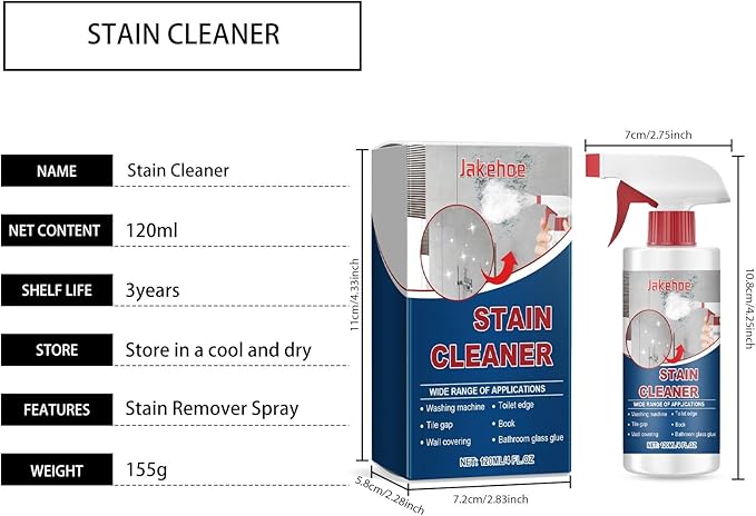 Multi-Purpose Cleaning Spray Powerful Stain Remover For Kitchen &amp Bathroom Removes Grease Grime Dirt Effectively(3PCS)