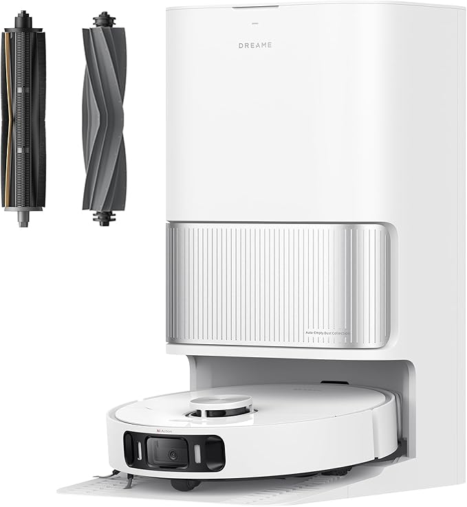 DREAME L40s Ultra AE Robot Vacuum and Mop Combo 19000Pa Suction Self Emptying Dust Box Flexible Mop &amp 167℉ Self Cleaning Washboard Diverse Brush Selection All-in-One Station Auto Refill