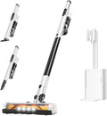 Cordless Stick Vacuum Cleaner with Auto Empty System Self-Charging Base Powerful Suction for Pet Hair on Carpet &amp Hardfloor Lightweight Anti-Tangled Handheld Vacuum HEPA Filtration Black