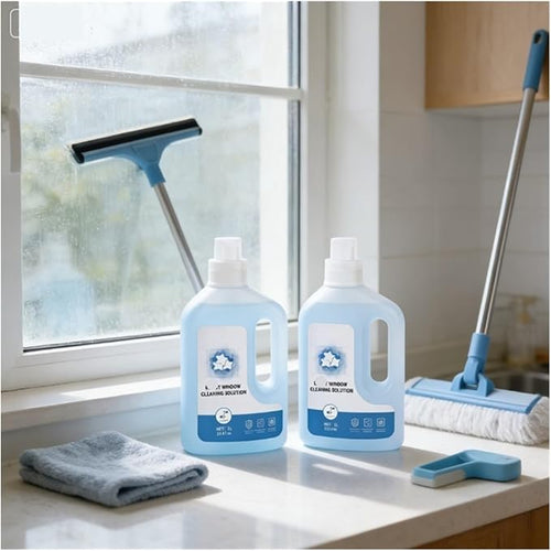 2 Bottles Window Cleaner Cleaning Solution Refill - Compatible With ECOVACS - Compatible With Winbot W1 Pro/W2 Pro Omni