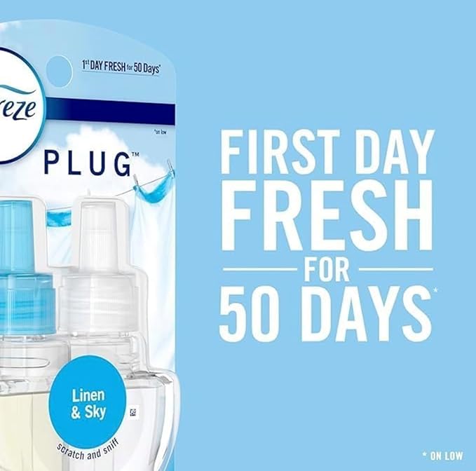 Generic Febreze Fade Defy PLUG Air Freshener &amp Odor Fighter Starter Kit Oil Refill - (1) .87 fl. oz. Oil Refill (Linen &amp Sky)
