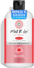 Mist N' Go by OMAZE Bathroom Odor Spray for Toilet Spray Refill Bottle - Multitasking Toilet Spray - Bathroom Spray Odor Eliminator for Strong Odors | Blossom 16oz (1 Pack)