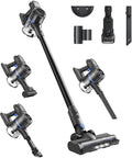 DREAME J30-W Cordless Vacuum Cleaner with LED Headlights 450W Powerful Suction 60Min Runtimes Detachable Battery One-Touch Emptying Stick Vacuum Cleaner for Pet Hair Carpet &amp Hard Floor