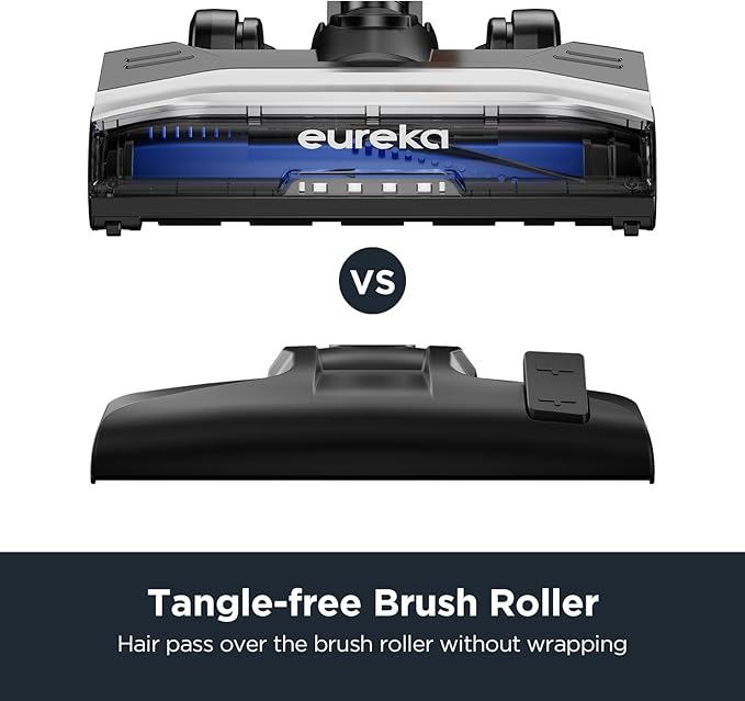 Eureka Bagless Canister Vacuum with Washable HEPA Filter 16KPA Suction for Carpets/Hard Floors Compact Design with 3 Cleaning Tools 2-Motor Household Vacuum Lightweight and Easy Maneuverable
