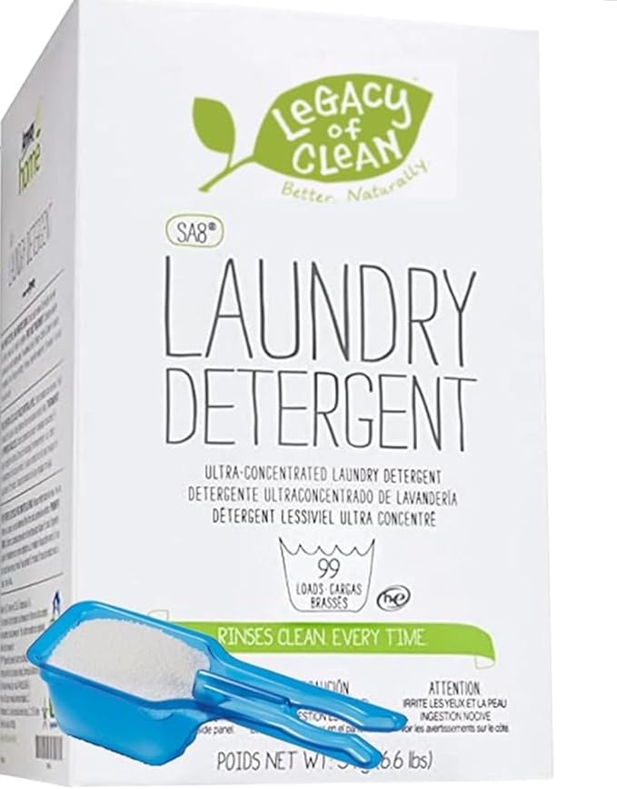 SA 8 Biodegradable Concentrated Laundry Detergent Powder 6.6 LBSFast-to-Dissolve into Cold/Hot Water w/o Irritation to SkinImmediately Rinse Difficult Soils/Stains in All Washers &amp HEFINAL SALE