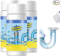 3PCS Drain Cleaner Powder Multi-functional Pipeline Dredging Agent Sink Drain Cleaning Powder for Kitchen Bathroom Toilet Pipe Maintenance