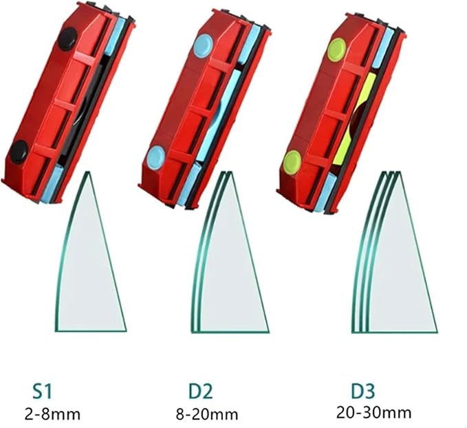 Magnetic Window Cleaner Double-Sided Window Cleaning Glass Wiper Cleaning Tool for High-Rise Home Car Glazed(2-8MM)
