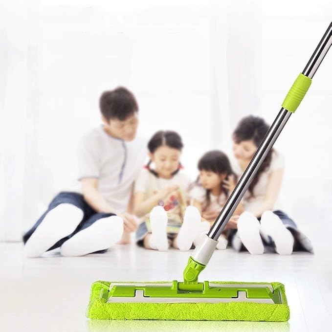 Microfiber Mop Hardwood Floor Pads and Stainless Steel Handle with Extension