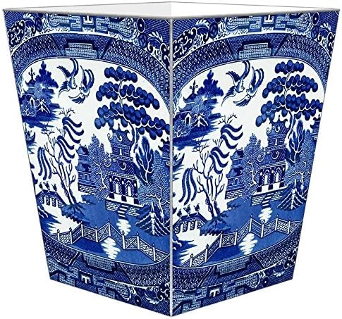 Marye-Kelley WB1386-Blue Willow Wastepaper Basket
