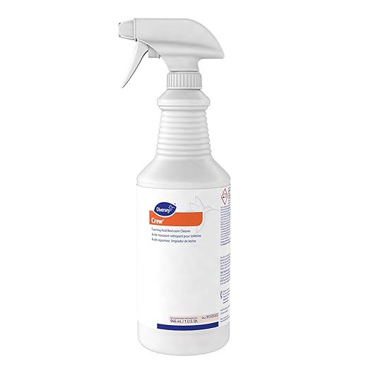 Diversey Crew 95325322 Foaming Acid Restroom Cleaner 12 x 32 oz./946 mL Spray Bottles (Pack of 12)