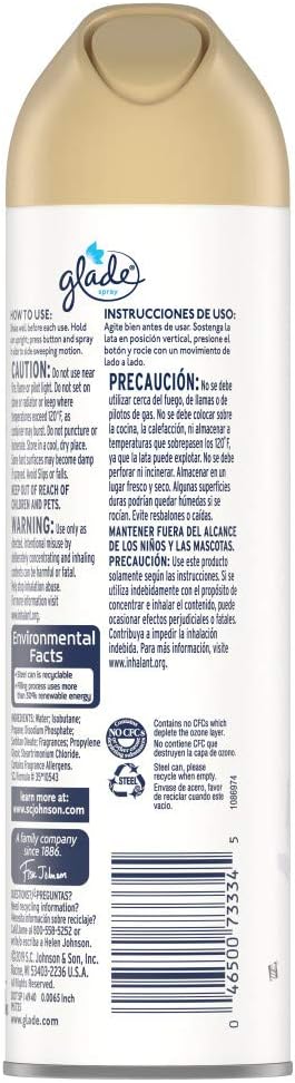 Glade Aerosol Air Freshener Lavender and Vanilla 8 Ounce (Pack of 12)