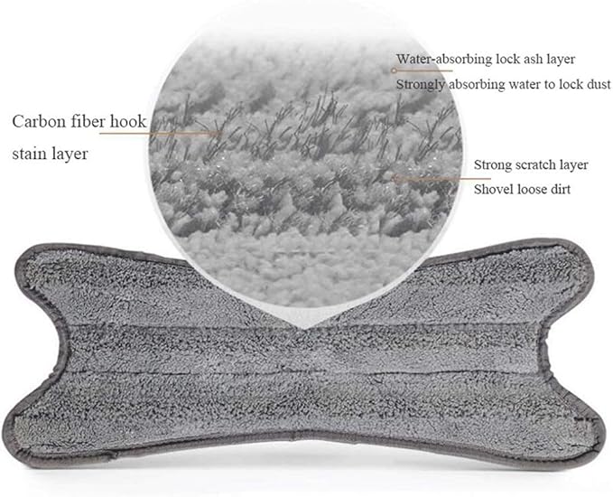 Mop for Microfibre Floors Cloths Absorbent for Washable and Reusable Rags for Cleaning Wet Oor Dry Floors