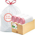 30 Gallon Trash Bags Drawstring 150 Count White | Unscented | Heavy Duty Multi-purpose Garbage Bags Can Liners for Business Home Kitchen Commercial and Industrial