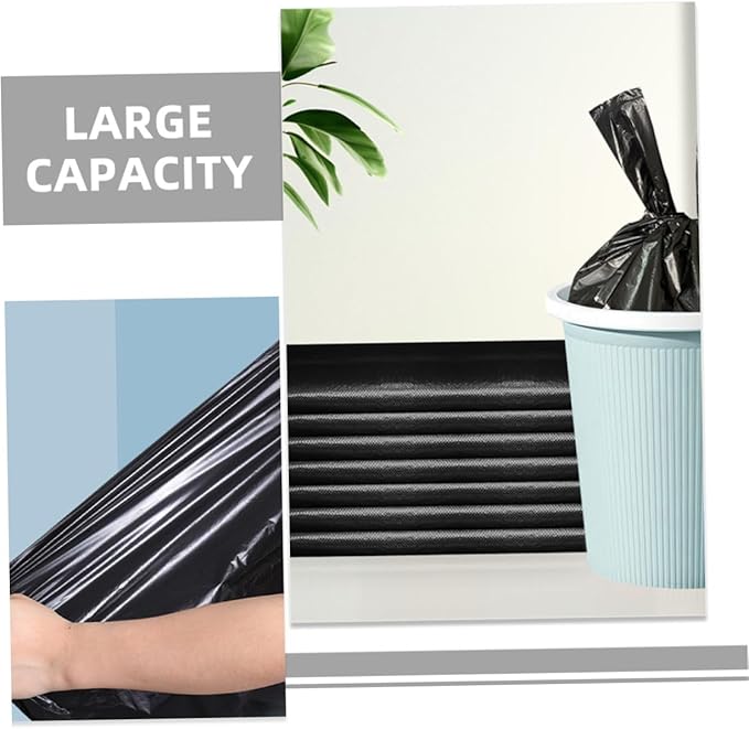200pcs Thickened Plastic Trash Bags for Bathroom and Kitchen Leak-resistant Garbage Can Liners for Home and Office Large Capacity Waste Bags
