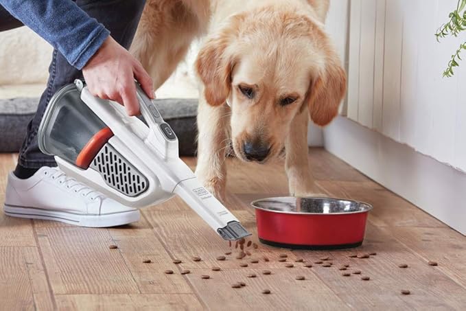 BLACK+DECKER Dust Buster Hand Held Vacuum Cordless Rechargeable Portable Vacuum for Car Extended Runtime Powerful Suction Extra Long Crevice Tool AdvancedClean+ (HHVK320J10)