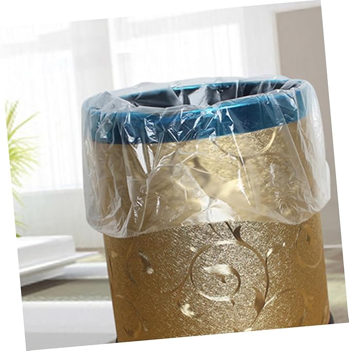 6 Rolls Thickened Kitchen Bathroom Trash Bags 45x50cm Flat Open Disposable Garbage Bags for Home Use Multipurpose Trash Can Liners Perforated Tear-off Style