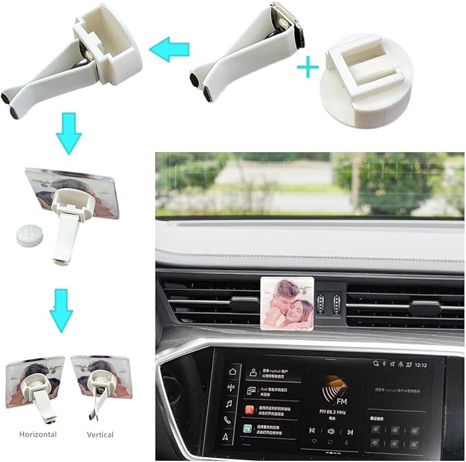 Sulimation Acrylic Car Air Vent Clip Blanks 2 inch Air Freshener 10 Packs