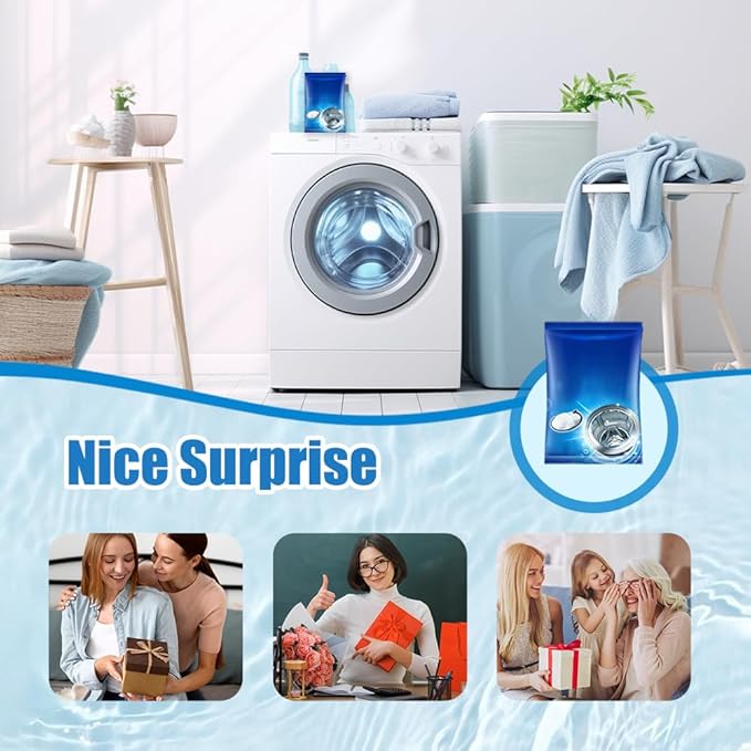 Washing Machine Cleaner 2026 New Powerful Stain Remover for Washing Machine Tanks - Deep Clean Solution for HE Top Load and Front Load Washers Descaler for Drum Tub &amp All Internal Parts (6Pack)