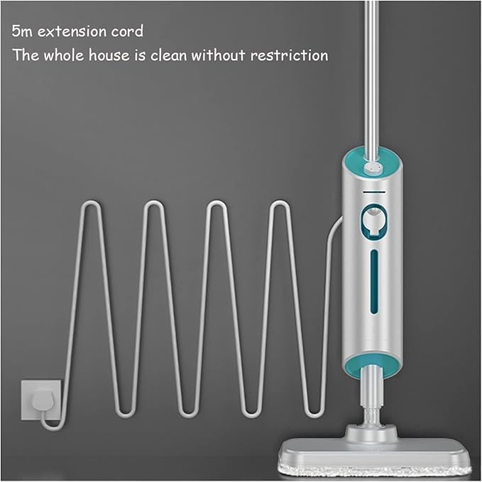 Wet Dry Vacuum Cleaner Steam Cleaner Mop Electric Handheld Household High Temperature Sterilization Cleaner Sweep Machine for Floor Cleaning Mop Floor Cleaning (White Lampshade Medium)