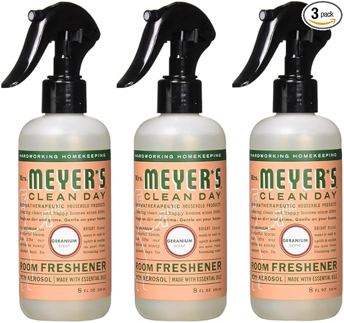 Mrs. Meyers Clean Day Room Freshener Geranium 8 Fluid Ounce (Pack of 3)