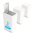 N. NETDOT 3 Pack Small Trash Can with lid 3 Gallon Bathroom Trash CanGarbage Can Slim Trash Bin Waste Basket for BathroomKitchenBedroomLiving RoomOfficeLaundry - Off White
