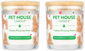 Pet House Pet Odor Candle Plant Based Scented Candle Clean Burning Long Lasting for Home Gingerbread Cookies 2 Pack
