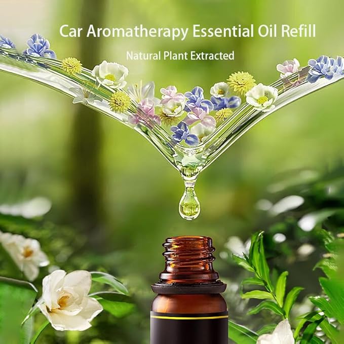 Helicopter Solar Car Air Freshener Refill Set Solar Essential Oil Refill Perfume Oil for Car Air Fresheners(4 Packs)