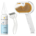 Pet Steam Brush for Dog &amp Cat – shower bath brush – Steam for Shedding &amp Grooming Water Brush for Long &amp Short Haired Pets Spritz Defur Comb 3-in-1 Spray Hair Removal Comb Includes 1*Water