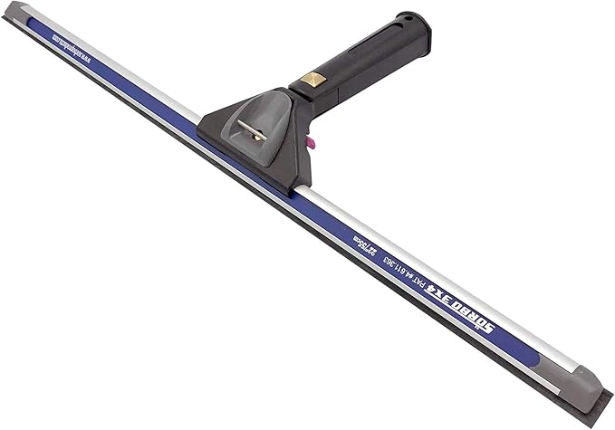 Sorbo 22 Inch Professional Window Squeegee with Solid Black Fast Release Handle