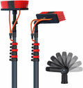 Water Fed Pole Kit Window and Solar Cleaning Pole Water Fed Telescopic Brush Solar Panel Cleaning System Windows Cleaning &amp Washing Tool20FT/6m