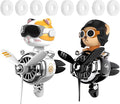 2Pcs Car Air Fresheners Cute Bear Pilot Automotive Air Outlet Creative Car Perfume Diffuser Automotive Accessories Air Vent Decoration with 8 Fragrant Tablets (Silver 3+Black 4)
