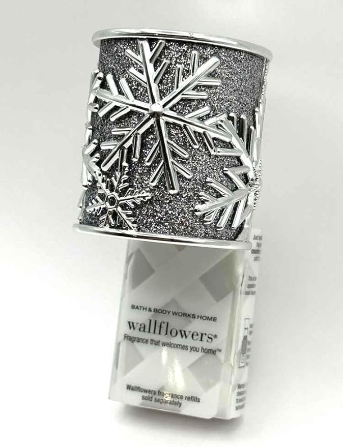 White Barn CHRISTMAS SILVER SNOWFLAKES Wallflowers Fragrance Plug