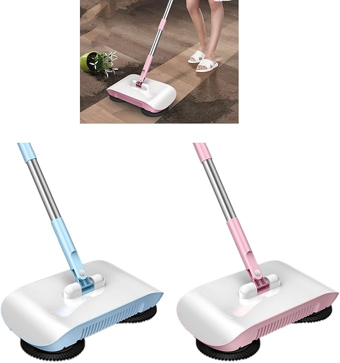 Household Sweeper Manual Floor 2 in 1 Broom and Mop Hand Push Type Dustpan Home Tools Automatic Sweeper Manual Floor