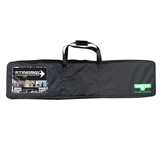 Unger Commercial Microfiber Indoor Glass Cleaning Kit - 11' Stingray Deluxe Refillable Cleaning Set - Extended Reach for Indoor Glass and Surfaces - SRKB7