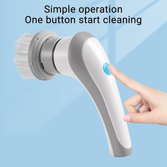 Electric Spin Scrubber Electric Spin Cleaning Tools with 3 Brush Heads - Rechargeable Electric Cleaning Brush - Spin Cleaning Brush Suitable for Bathroom Wall Tiles Floor Bathtub Kitchen