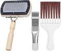 Ac Fin Cleaner Kit: 3-Piece Set Stainless Steel Comb Soft Brush Dual-Sided Remover For Mini Split &amp Refrigerator Coils