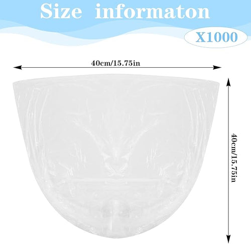 1000 Pcs Sanitary Napkin Disposal Bags 3 Gallon Trash Can Liners Feminine Hygiene Wastebasket Liners Small Clear Unscented Trash Bags for Bathroom Office Kitchen 15.75 X 15.75 Inch10 Roll