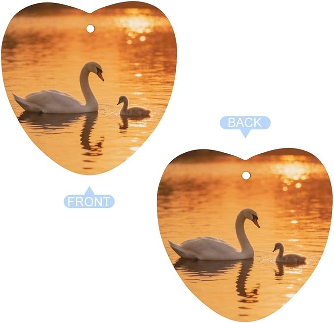 5PCS Car Air Freshener Hanging Personalized Double Sided Swan Cygnets Car Fresheners Long Lasting New Cars Scents Cute Automotive Freshies for Closets Drawers (tea)