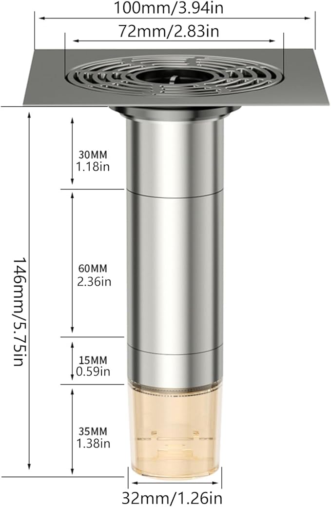 Portable Sturdy Stainless Steel Bathroom Drain Effective Hair and Debris Catcher for Daily Household Use Drain Solution