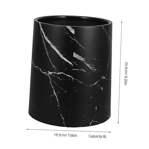 1piece Double Layer Marble Texture Garbage Can Plastic Waste Basket for Bathroom Kitchen Office Practical and Easy to Clean Trash Container for Living Spaces