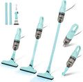 Handheld Vacuum CleanerUltra-Lightweight Mini Portable Vacuums for Home 6 in 1 Stick Vac Cleaners for CarPet HairCarpet（Green Corded