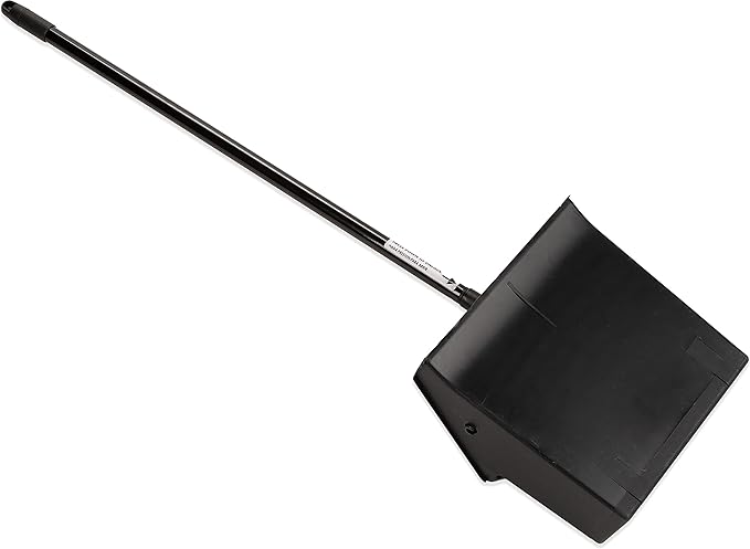 Carlisle FoodService Products Duo-Pan Upright Dust Pan with Serrated Yoke for Home Restaurants Kitchen Lobby And Office Plastic 30 Inches Black