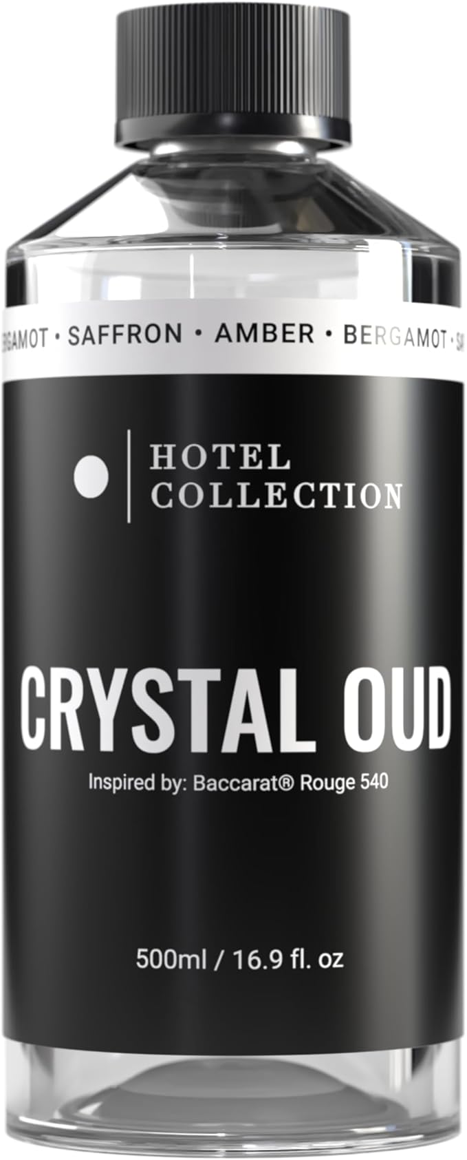 Hotel Collection Diffuser Oil - Crystal Oud - Aromatherapy Essential Fragrance Oil - Bergamot Sweet Berries Jasmine &amp Saffron - 500ML 16.9 Fl oz