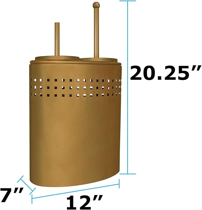 Blue Donuts Toilet Brush and Plunger Set with Holder Modern Gold Bathroom Accessories Toilet Plunger and Toilet Bowl Brush Combo